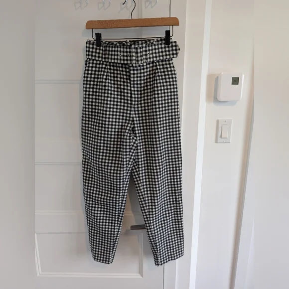 Zara/Gingham Trousers Sz S - Picture 2 of 6